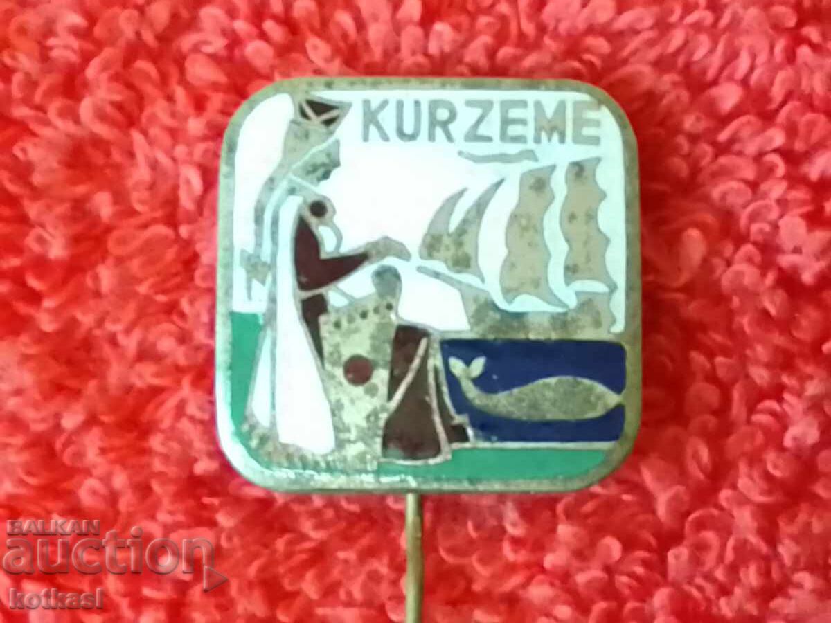 Old pin badge Latvia KURZEME - 6 Old pin badge Latvia KURZEME - 6