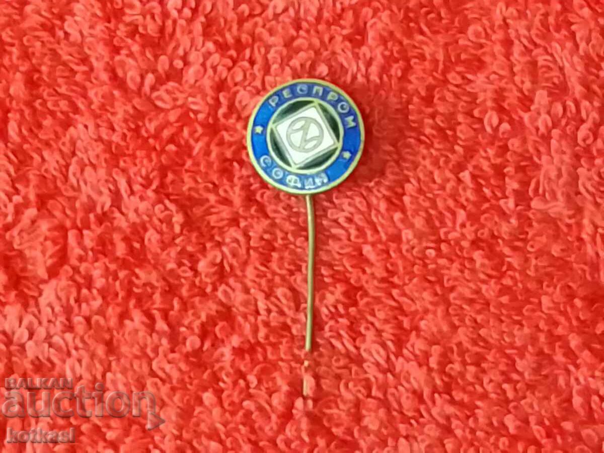 Old social security badge bronze blue enamel pin RESPROM excellent - 5 Old social security badge bronze blue enamel pin RESPROM excellent - 5