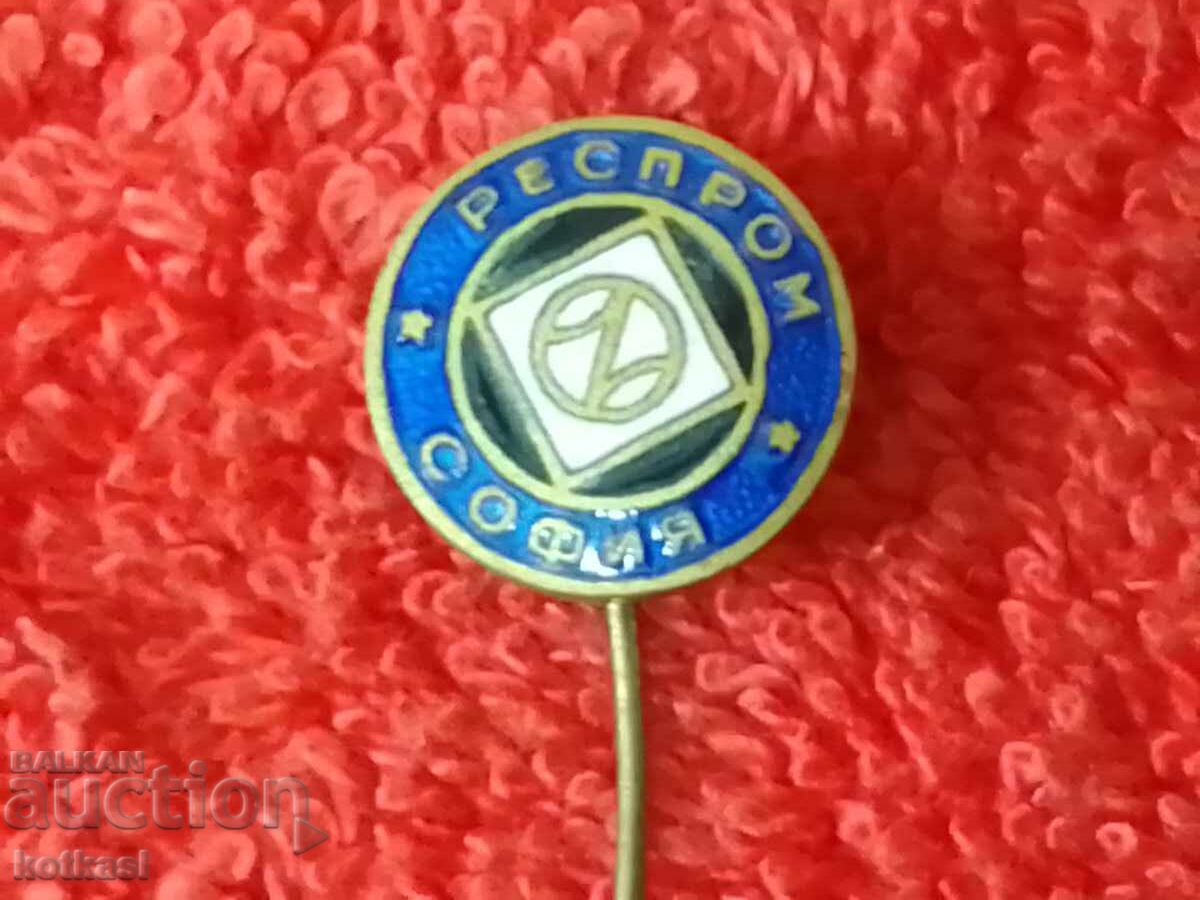 Old social security badge bronze blue enamel pin RESPROM excellent - 6 Old social security badge bronze blue enamel pin RESPROM excellent - 6