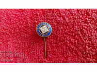 Old bronze badge blue enamel needle RESPROM is excellent