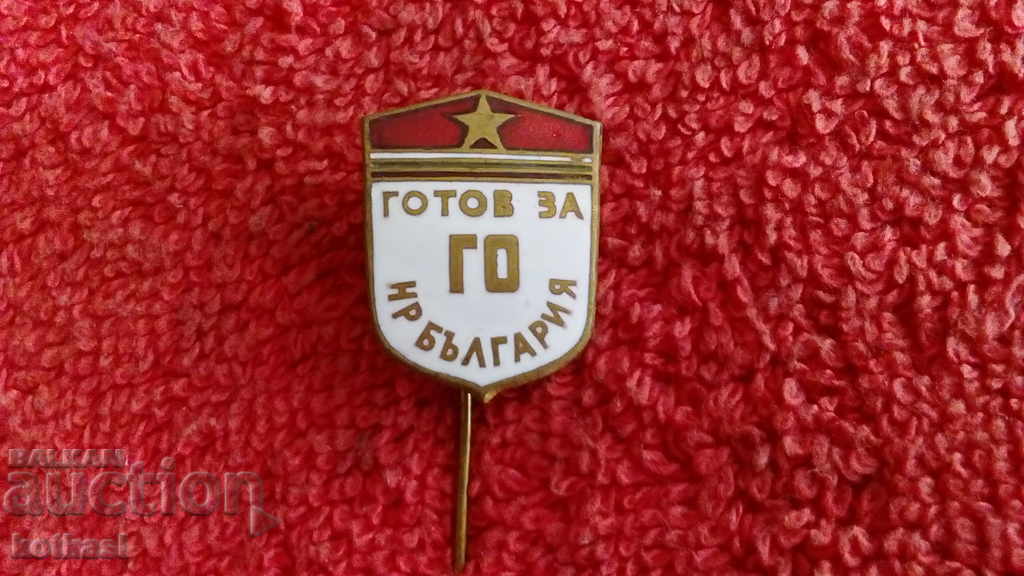 Old Bronze Enamel Needle Badge READY FOR BULGARIA