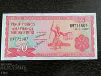Τραπεζογραμμάτιο - Μπουρούντι - 20 φράγκοι 2007