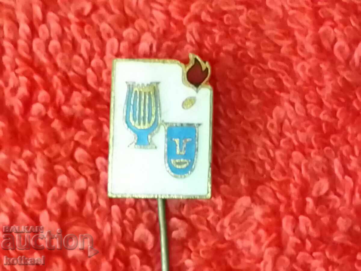 Old Social Badge Bronz Email Pin Teatru Muzica Excelent - 6 Old Social Badge Bronz Email Pin Teatru Muzica Excelent - 6