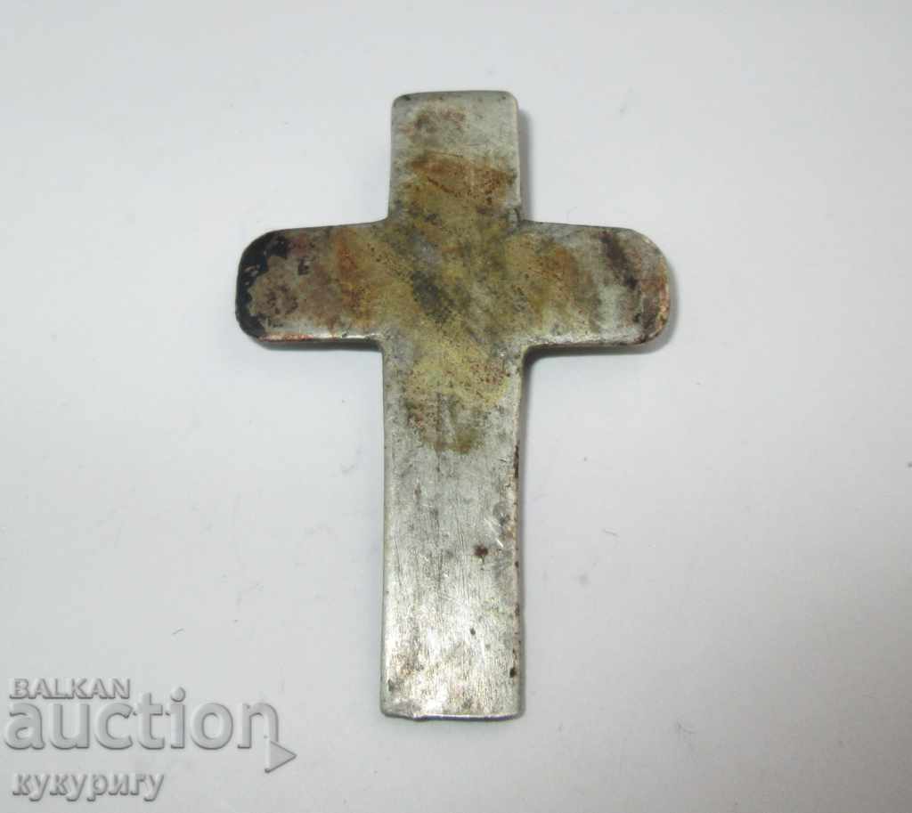An old authentic piece of cross encolpion silver or mint