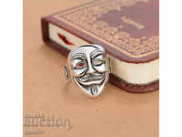 Men's ring - Anonymous, mask, stainless steel