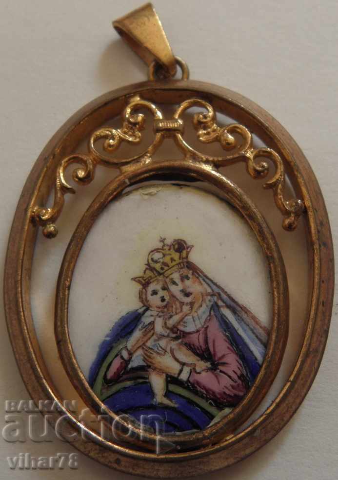 old very rare christening pendant