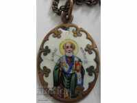 Vechi medalion rar - SFÂNTUL NICOLAE FĂCĂTORUL DE MINUNI