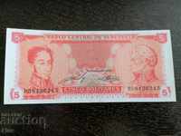 Banknote - Venezuela - 5 UNC Bolivars | 1989