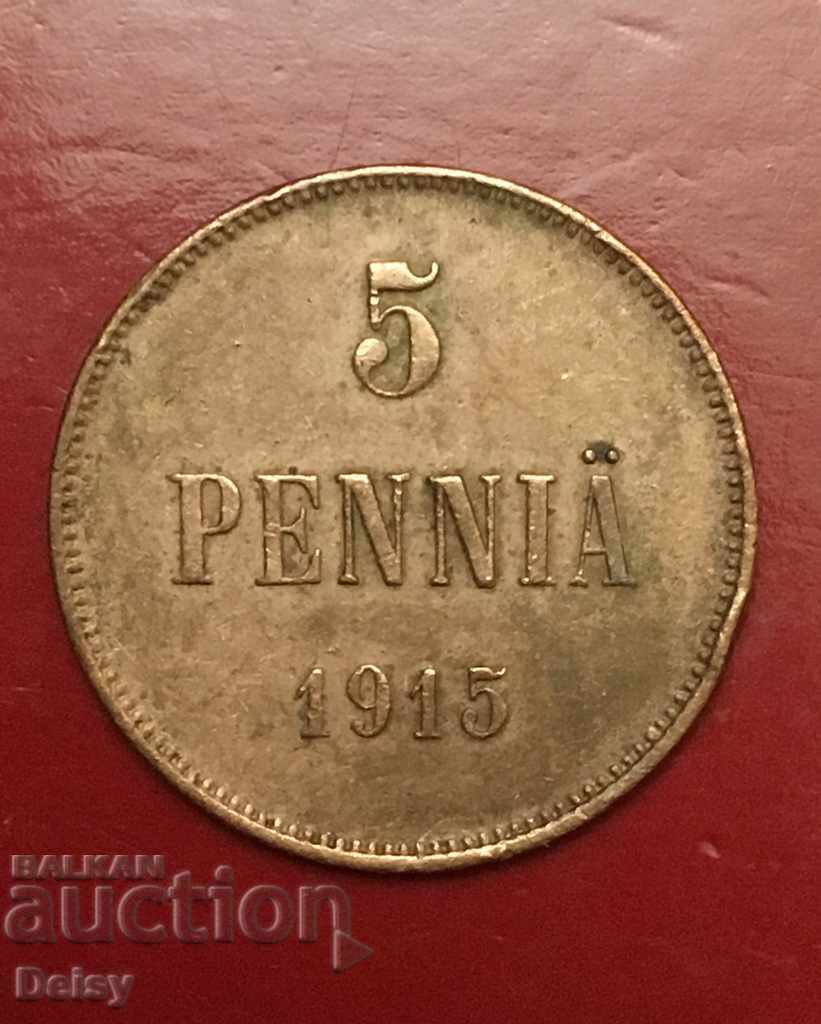 Finland 5 pennies 1915