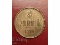 Финландия 5 пенни 1915г.