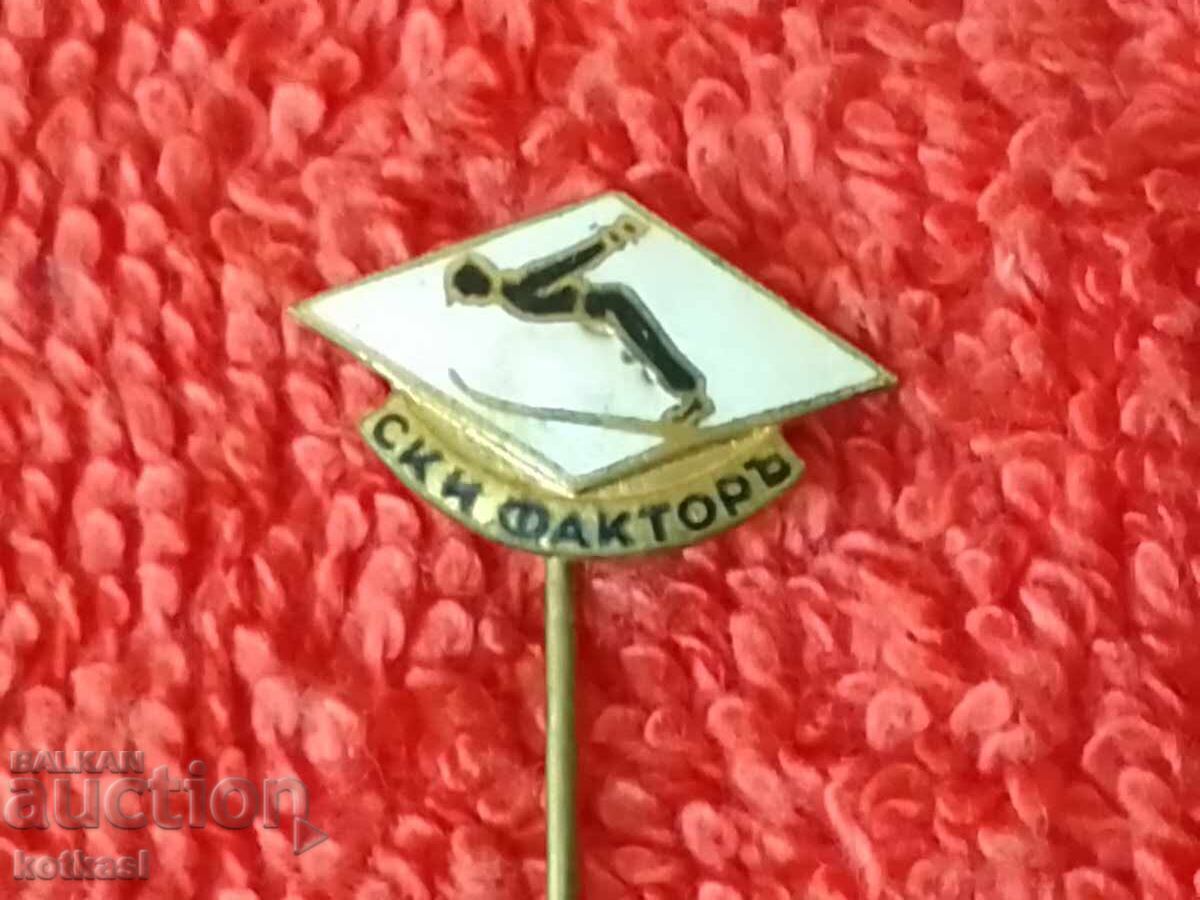 Παλαιό αθλητικό βασιλικό σήμα με σμάλτο Σκι Φάκτορ Σκι Φάκτορ - 6 Παλαιό αθλητικό βασιλικό σήμα με σμάλτο Σκι Φάκτορ Σκι Φάκτορ - 6