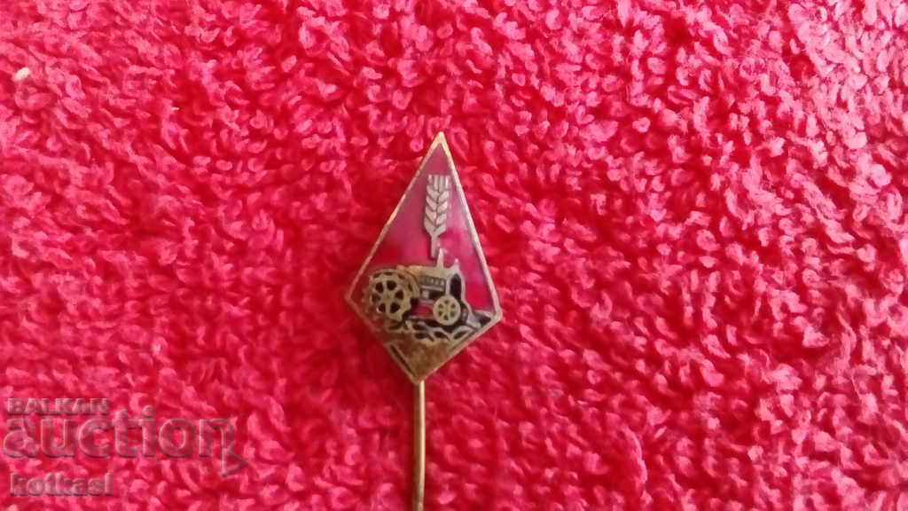 Veche insignă bronz pin email Tractor Agricultură excelent - 5 Veche insignă bronz pin email Tractor Agricultură excelent - 5