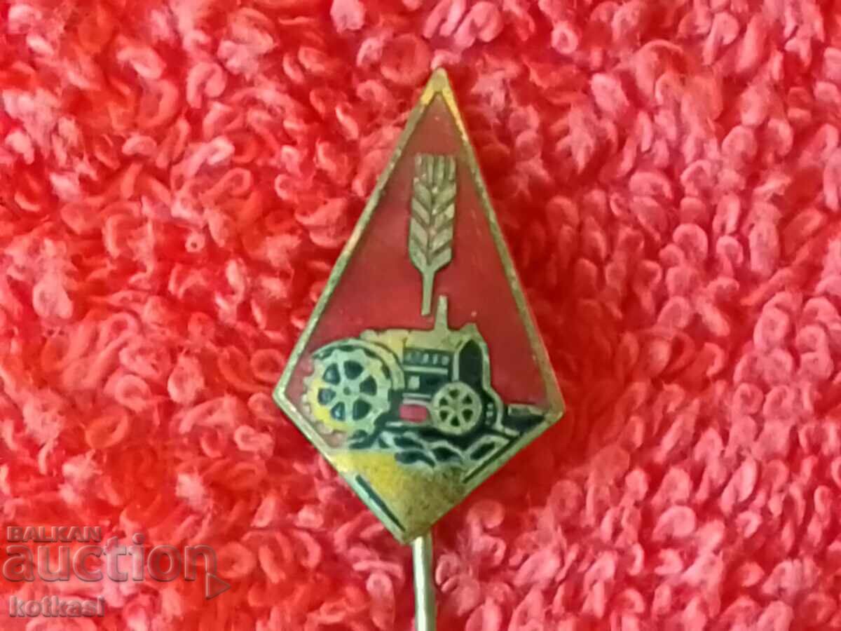 Veche insignă bronz pin email Tractor Agricultură excelent - 6 Veche insignă bronz pin email Tractor Agricultură excelent - 6