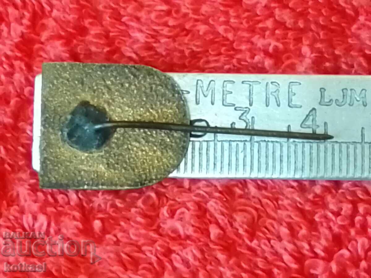Old pin badge 100 years A. Zlatarov Divdyadovo folk community center with price 25.50 BGN | € 13.04 Old pin badge 100 years A. Zlatarov Divdyadovo folk community center with price 25.50 BGN | € 13.04