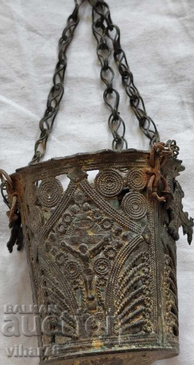 Old domestic bronze oil lamp with price 79.99 BGN | € 40.90 Old domestic bronze oil lamp with price 79.99 BGN | € 40.90