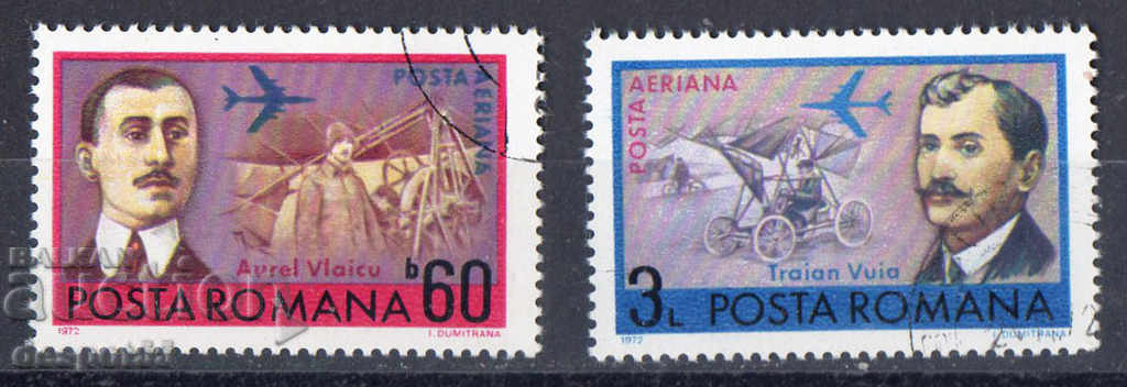 1972. Romania. Aviation Anniversaries.