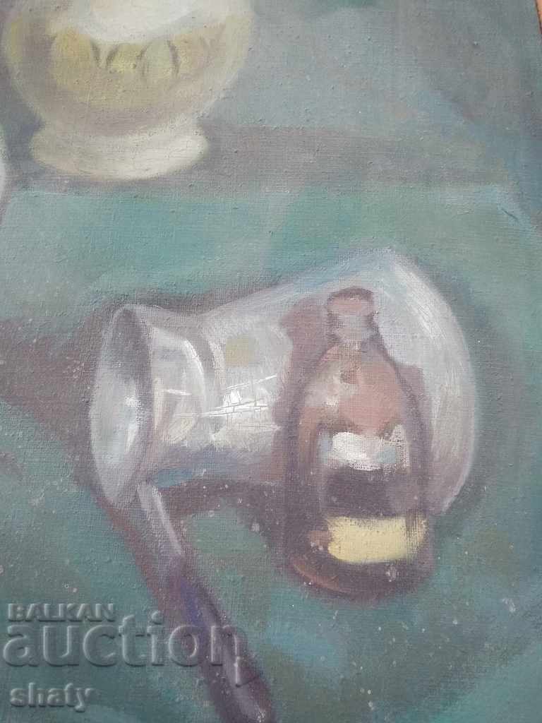 Παράδοση Παλιά ελαιογραφία σε καμβά. Παράδοση Παλιά ελαιογραφία σε καμβά.