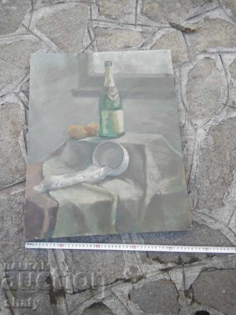 Old oil painting on canvas.