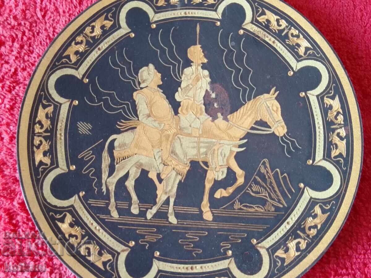 Livrarea Panou metalic din bronz Don Quijote și Sancho Panza