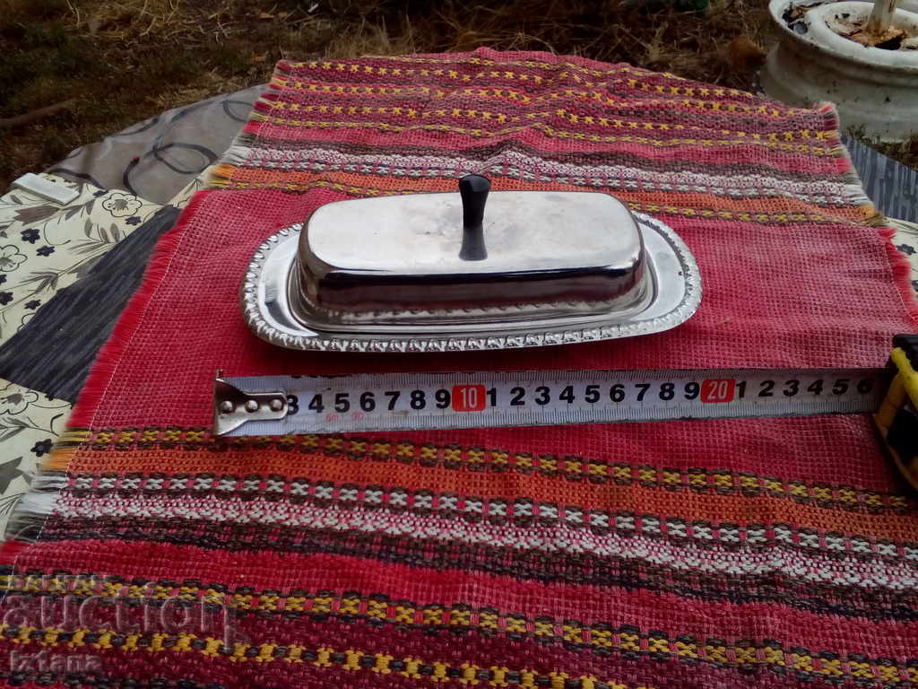 Auction Old stainless bowl, oil pan Auction Old stainless bowl, oil pan