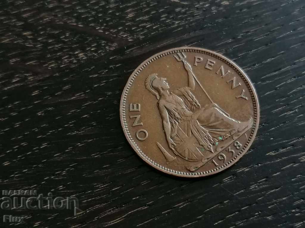 Coin - UK - 1 penny | 1938