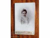 Снимка картон фотография Д. Карастоянов девойка