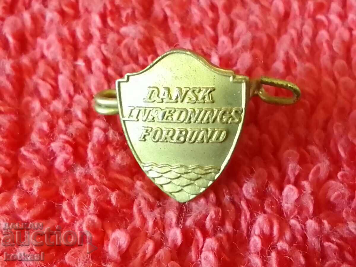 Auction  Old bronze sports badge Denmark