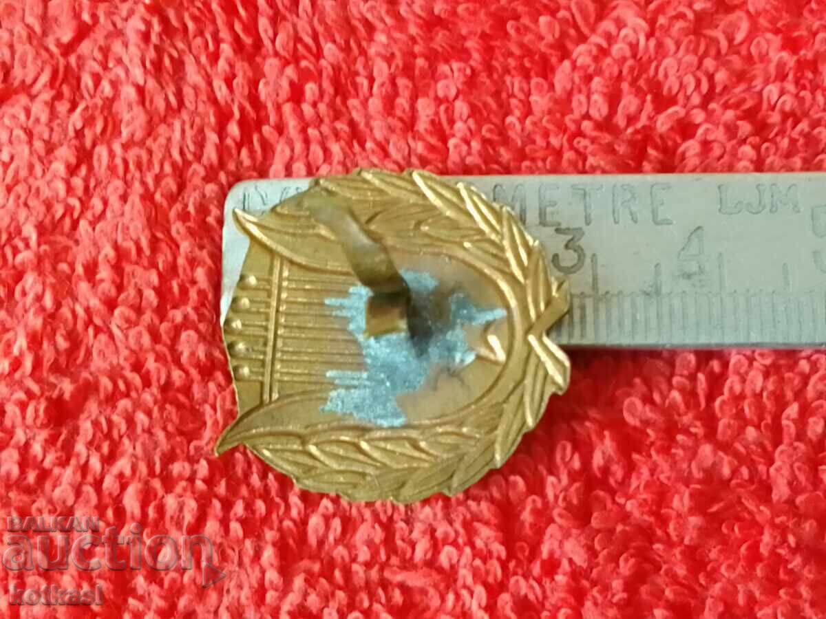Old bronze badge cockade emblem enamel military music with price 55.50 BGN | € 28.38