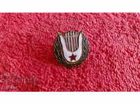Old Bronze Badge Badge Cockade Monogram Enamel Military Music