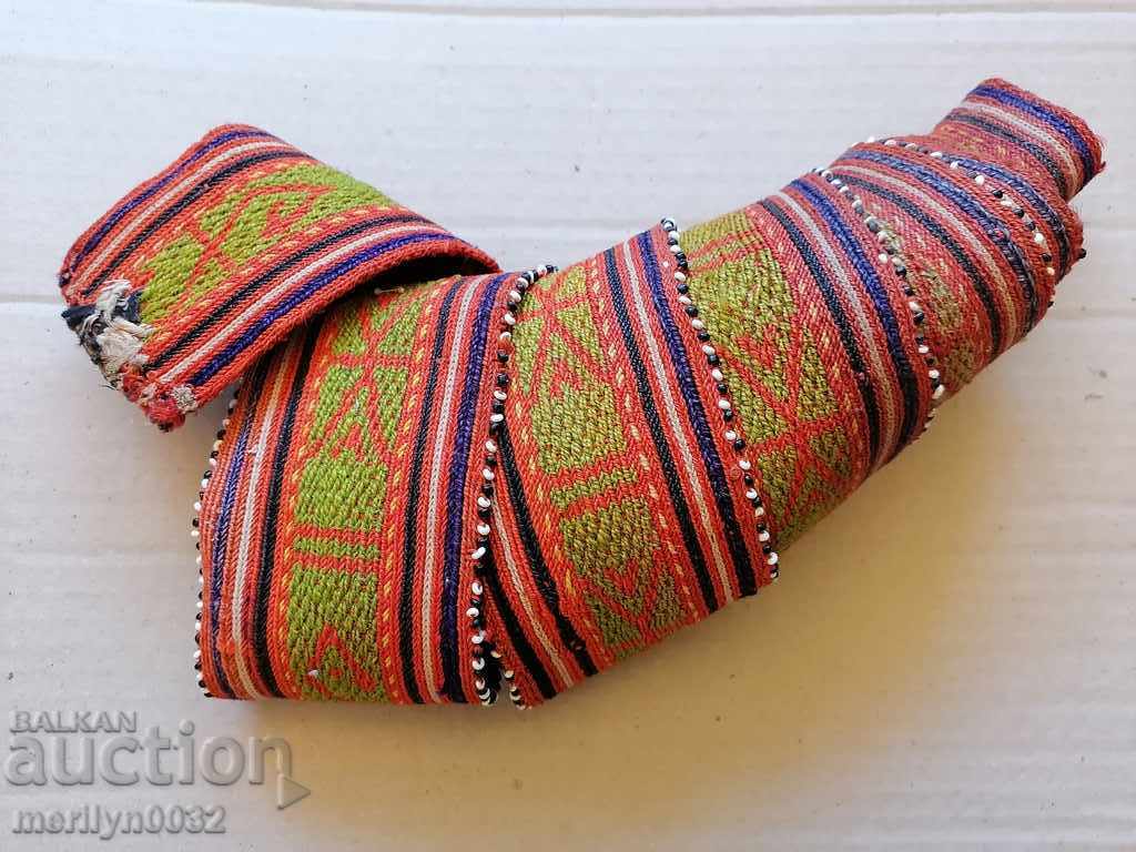 Old handwoven belt with beads blue sash belt costume with price 119.00 BGN | € 60.84 Old handwoven belt with beads blue sash belt costume with price 119.00 BGN | € 60.84