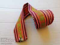 Old handwoven belt with beads blue sash belt costume