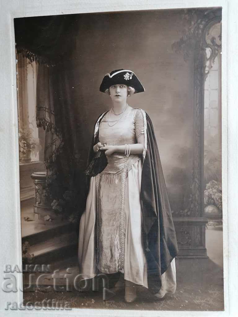 Снимка картон фотография Д. Дацов София посланичка