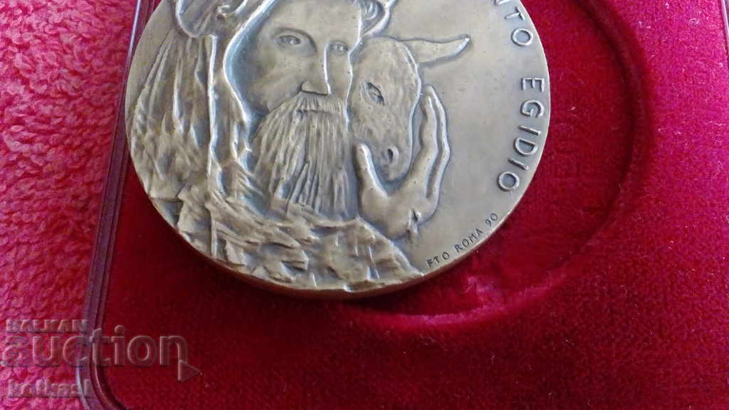 Auction Bronze plaque with box Saint Roma Milan Auction Bronze plaque with box Saint Roma Milan