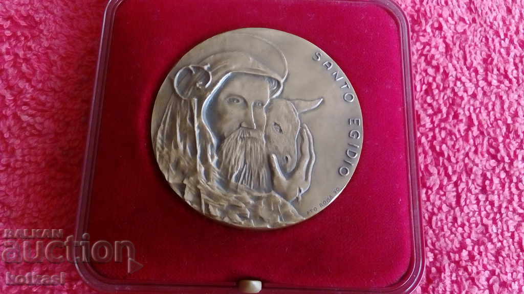 Bronze plaque with box Saint Roma Milan Bronze plaque with box Saint Roma Milan