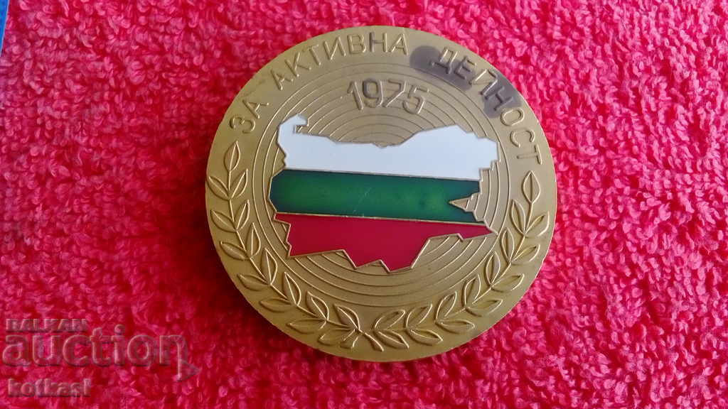 Plaque bronze BF CYCLING 1975 For active activity Plaque bronze BF CYCLING 1975 For active activity