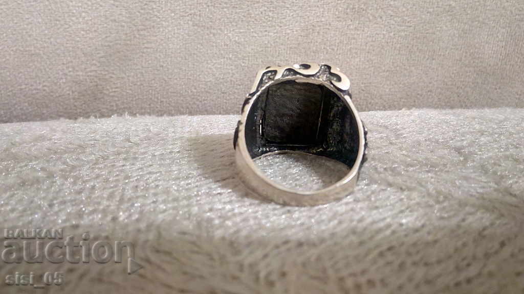 Silver men's ring with Ottoman onyx, Turkish with price 110.00 BGN | € 56.24
