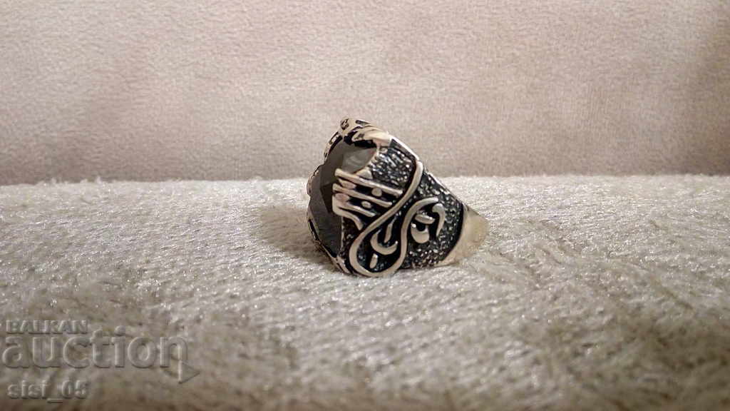 Delivery of Silver men's ring with Ottoman onyx, Turkish