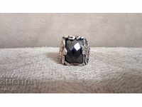 Silver men's ring with Ottoman onyx, Turkish