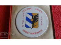 Стар порцеланов плакет кутия 1975 Фестивал Унгария