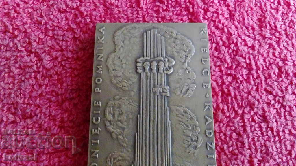 Auction Old solid bronze plaque Poland Katyn Auction Old solid bronze plaque Poland Katyn