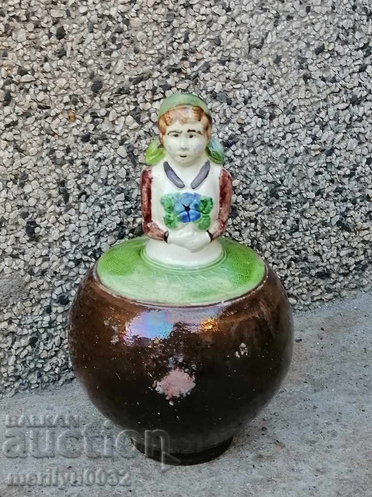 Old pitcher girl, pottery, jar, krondir with price 199.00 BGN | € 101.75