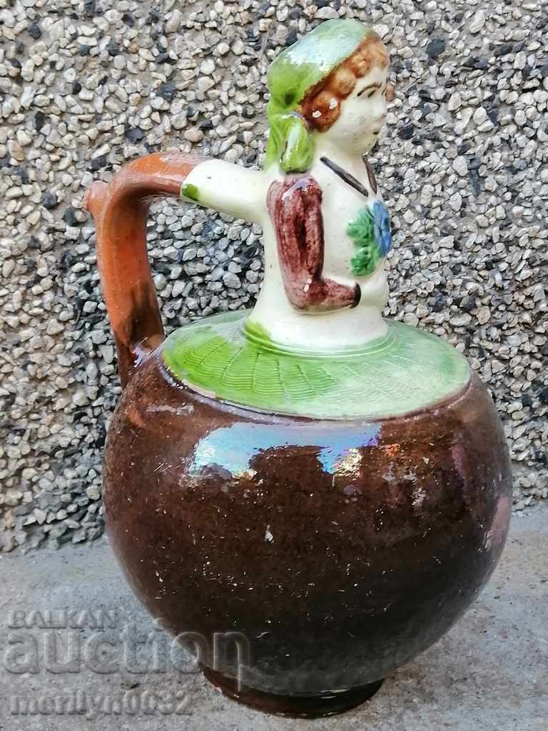 Old pitcher girl, pottery, jar, krondir