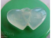 Paired Jade Medallion Hearts