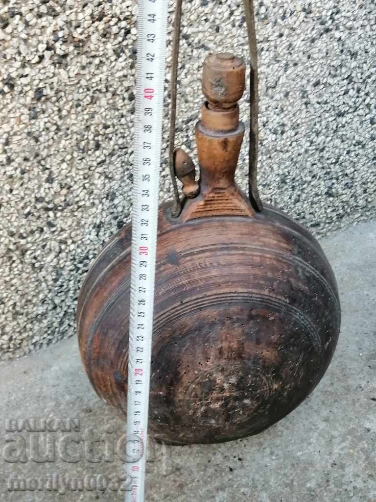 Auction Old wooden flask, flagon, wooden cask Auction Old wooden flask, flagon, wooden cask