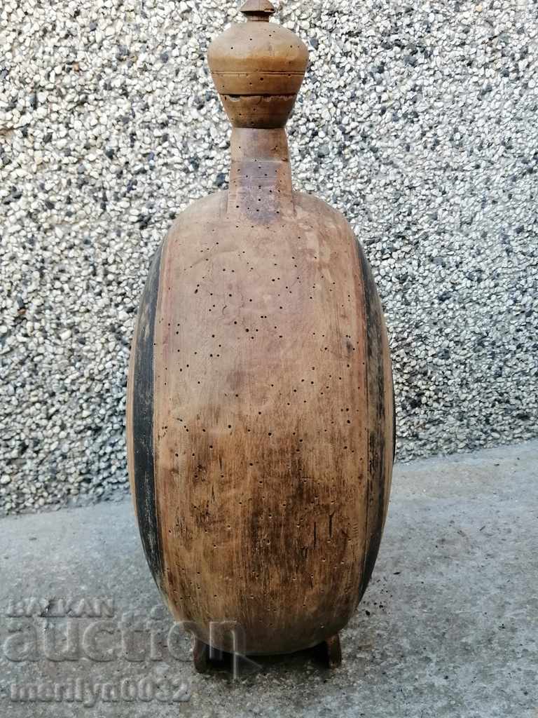 Old wooden vase, wooden bucket, wooden beetle - 5 Old wooden vase, wooden bucket, wooden beetle - 5
