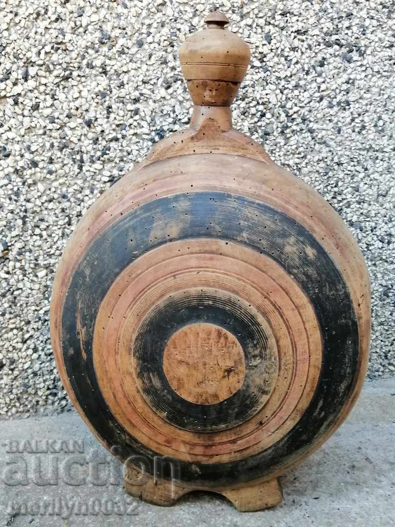 Old wooden vase, wooden bucket, wooden beetle - 7 Old wooden vase, wooden bucket, wooden beetle - 7