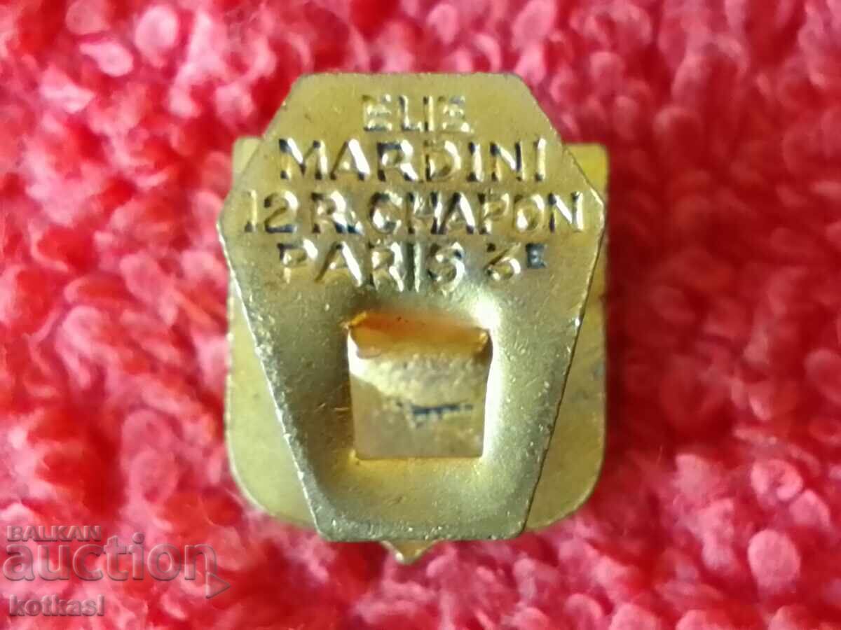 Delivery of Star Sign Marked Bronze Enamel France Paris Buttonel USCF Delivery of Star Sign Marked Bronze Enamel France Paris Buttonel USCF