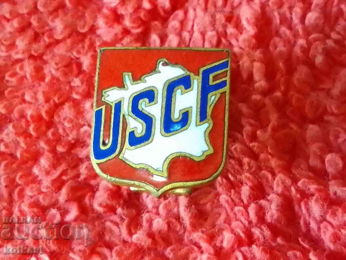 Star Sign Marked Bronze Enamel France Paris Buttonel USCF - 5 Star Sign Marked Bronze Enamel France Paris Buttonel USCF - 5