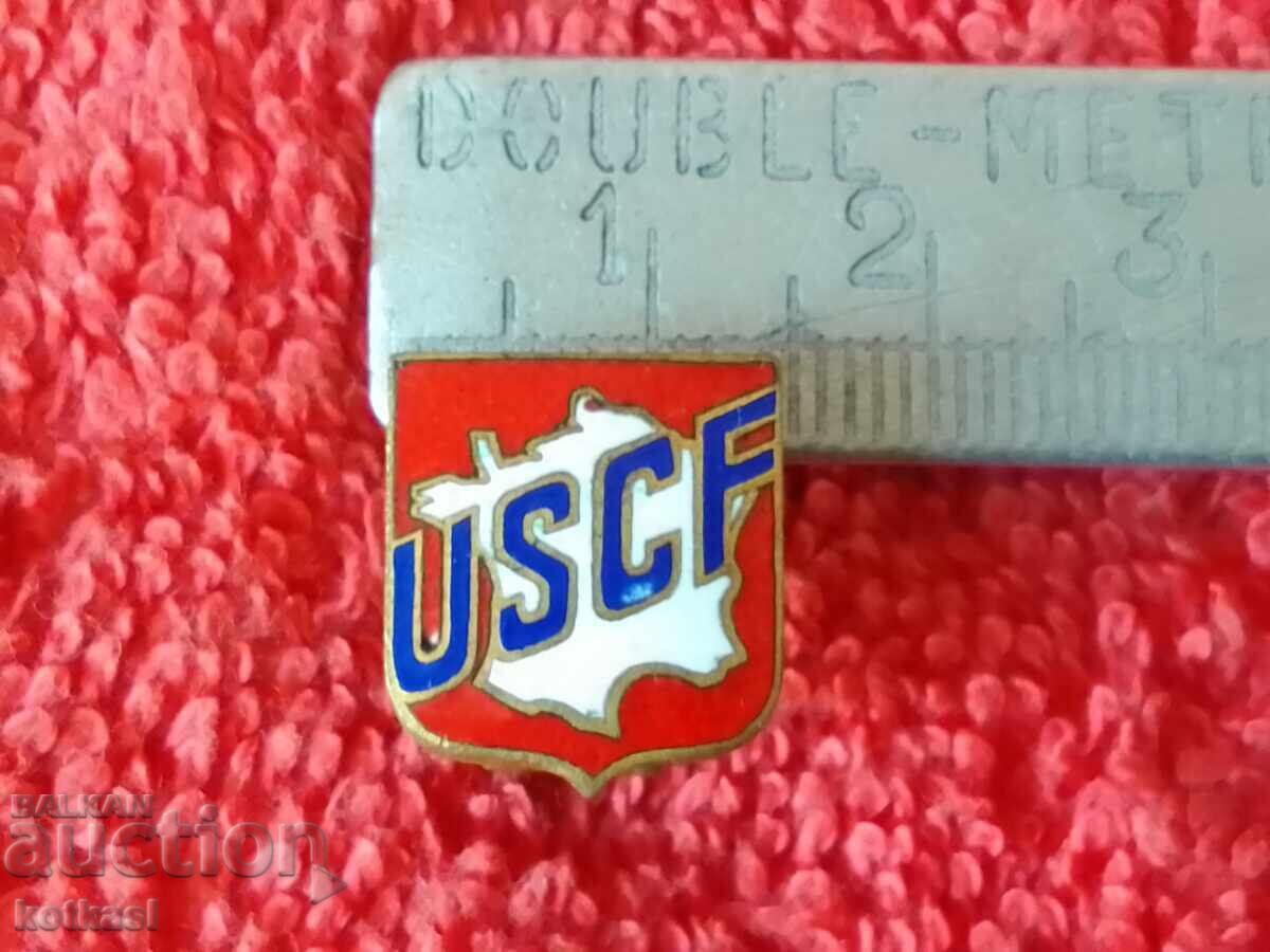 Star Sign Marked Bronze Enamel France Paris Buttonel USCF Star Sign Marked Bronze Enamel France Paris Buttonel USCF