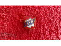 Badge sport vechi Bronz E-mail Franța Paris Buton USCF